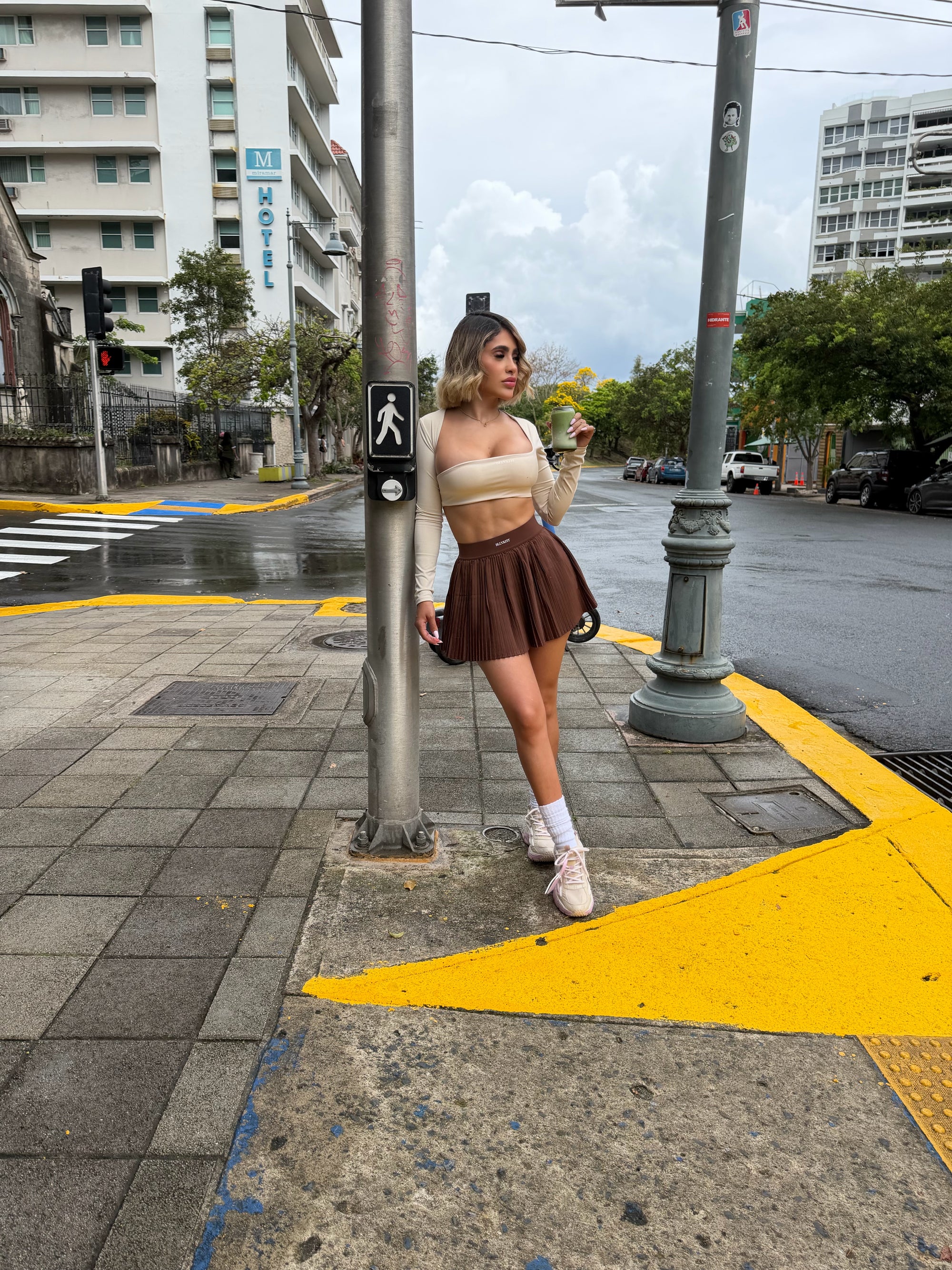 SOFT MOCHA SKIRT SET