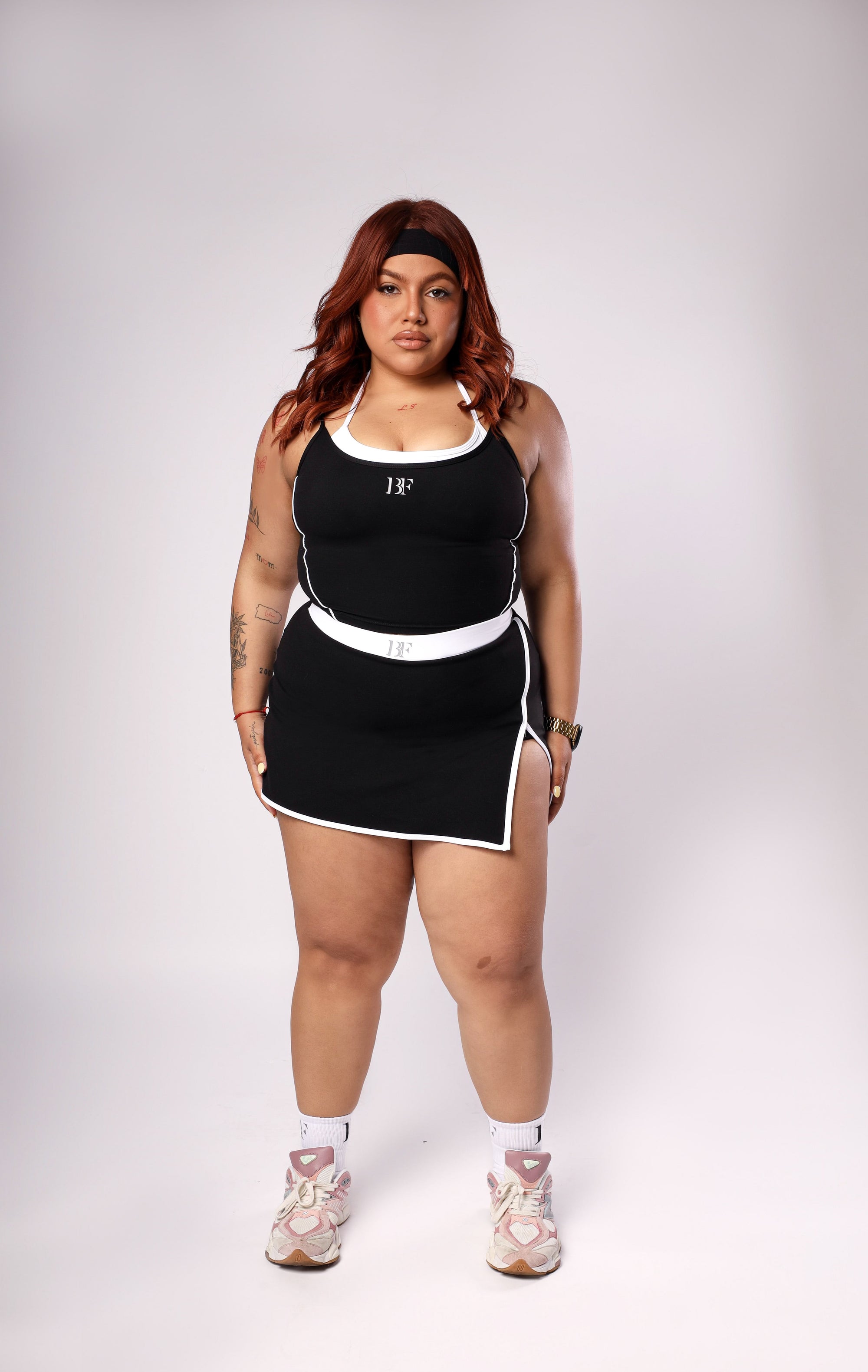 Black & White Skirt Set